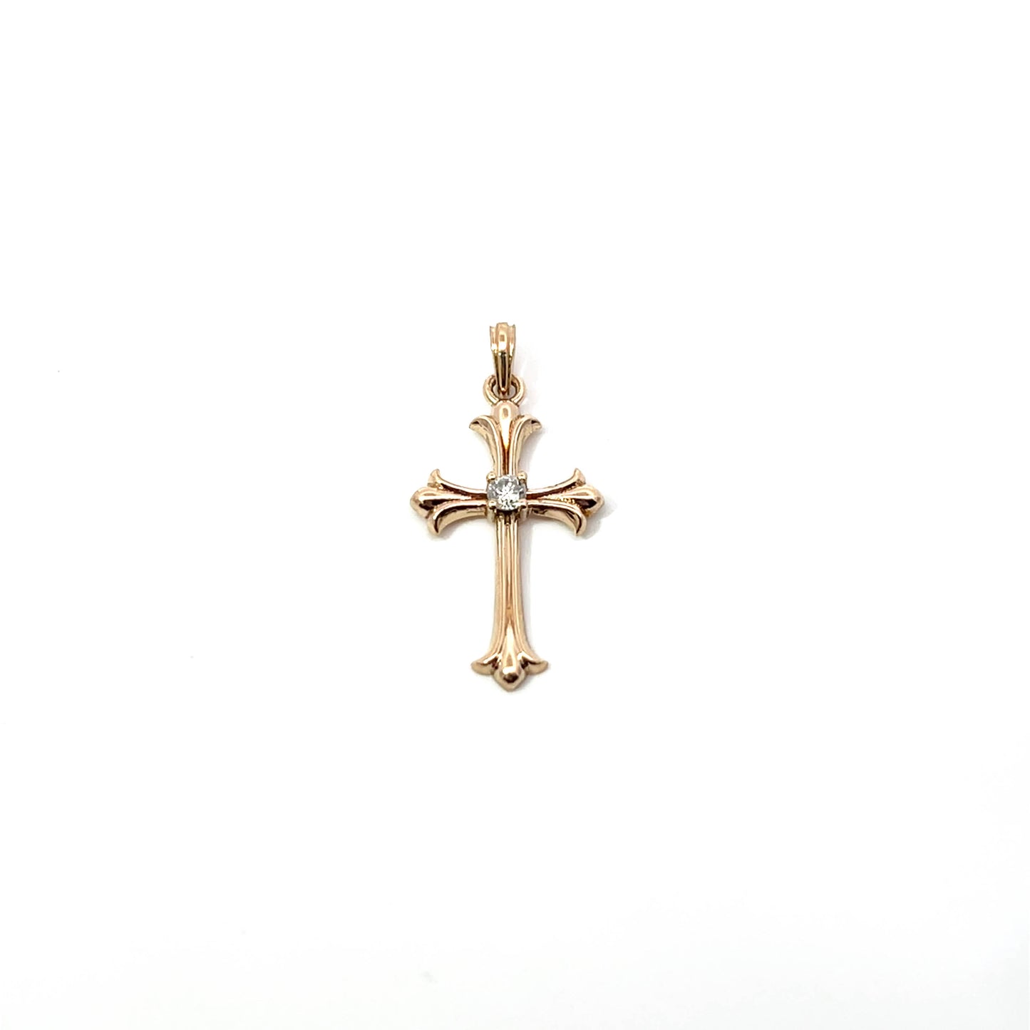 14K Yellow Gold Cross Pendant