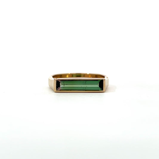 14k Yellow Gold Tourmaline Ring, Size 7