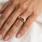 14K Umblaite Garnet Reverse Euro Signet Ring