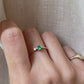14K Round Emerald & Diamond Ring