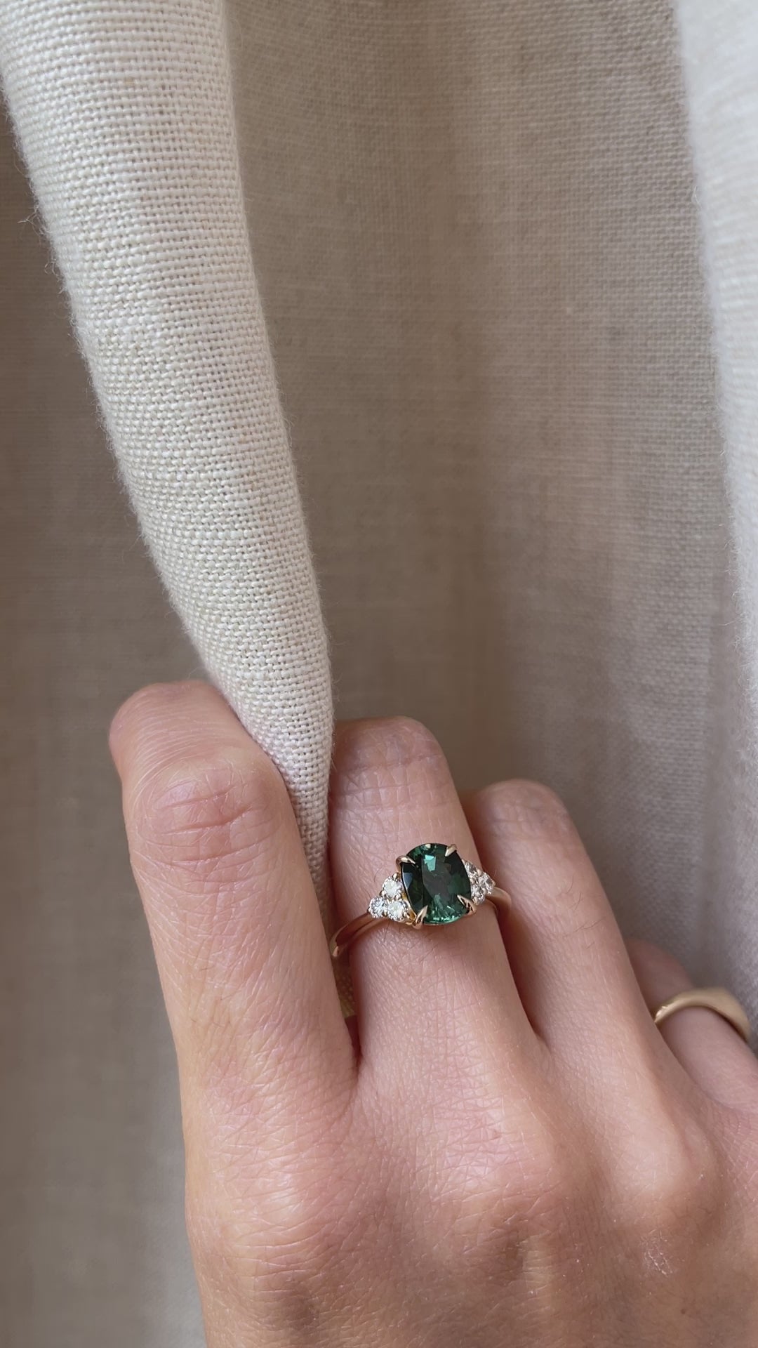 Mint Green Tourmaline & Diamond Ring - Hammerman Jewels