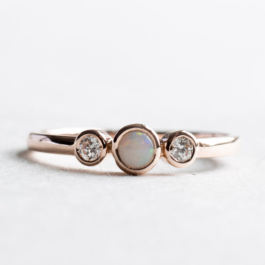 14K Opal Trio Ring