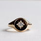 14K Diamond Signet Ring