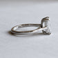 3.15 Carat Emerald Cut Diamond Engagement Platinum Ring