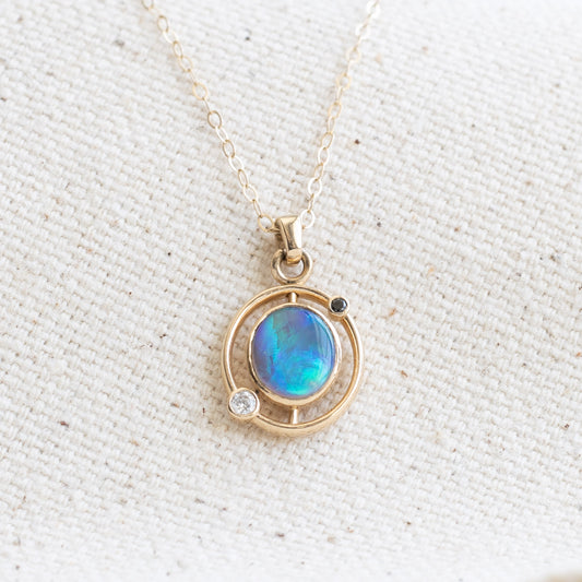 14K Cosmo Opal Necklace