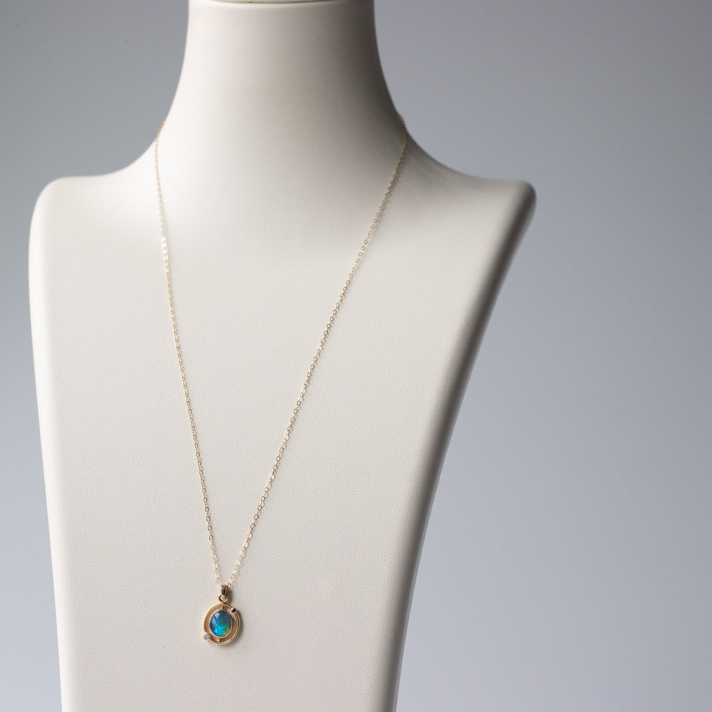 Custom 14K Gold Cosmo Opal Necklace