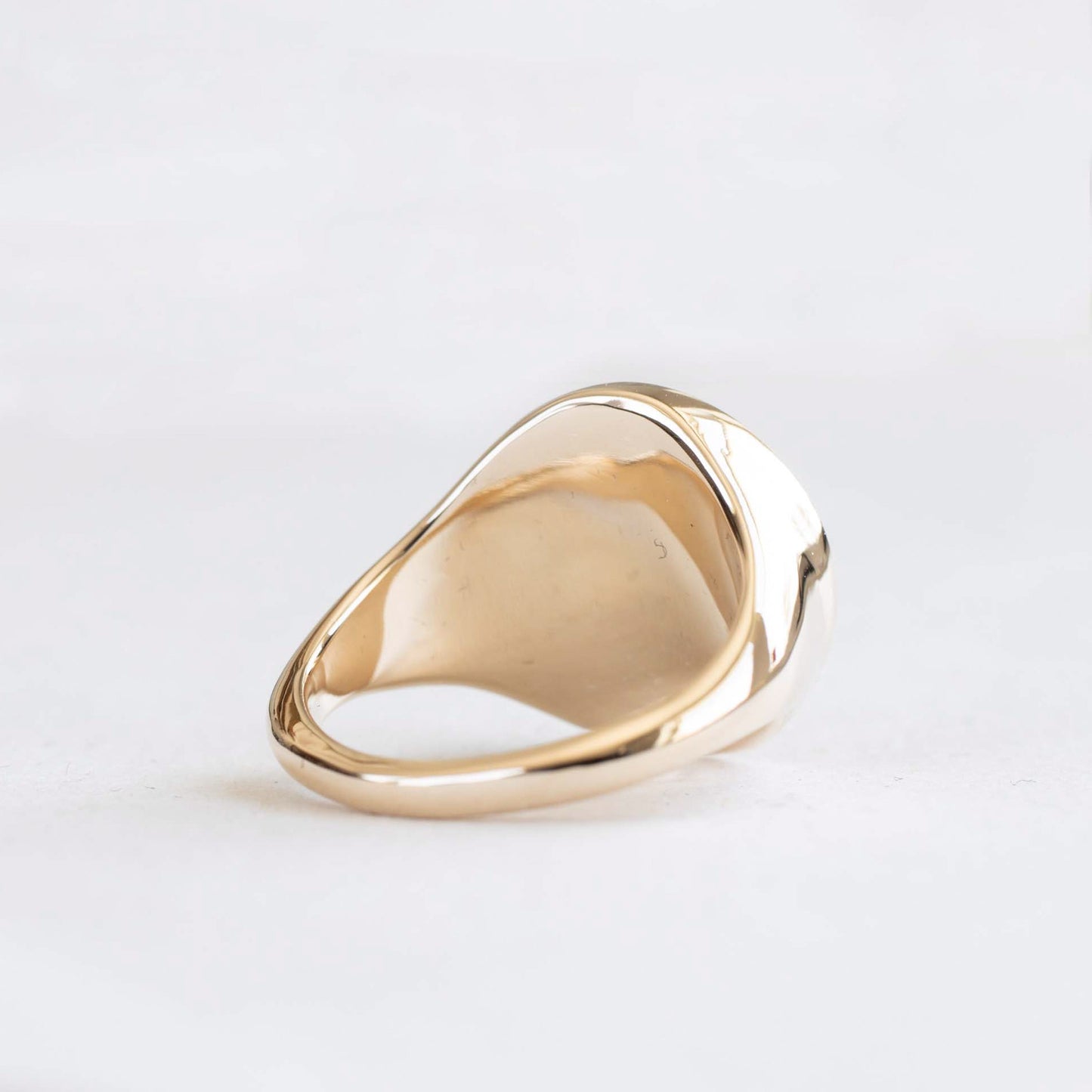 14k Gold Tiger Diamond Signet Ring