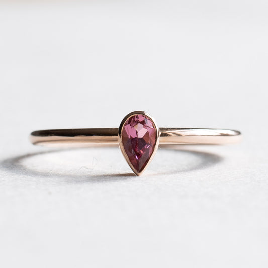 14K Pink Tourmaline Ring