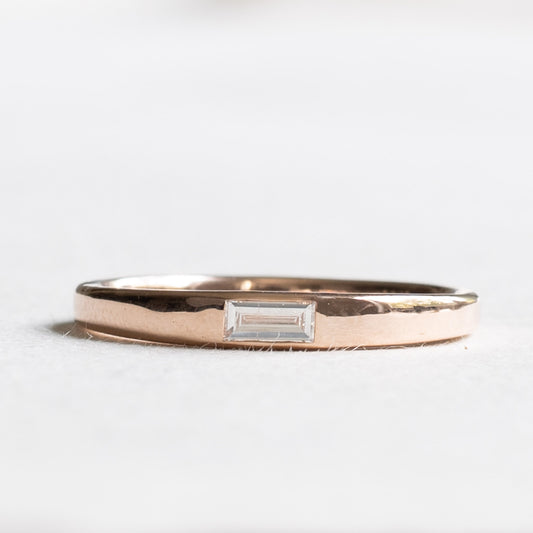 14K Rose Gold Baguette Ring