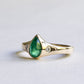 14K 0.85 CT Emerald Pear Ring