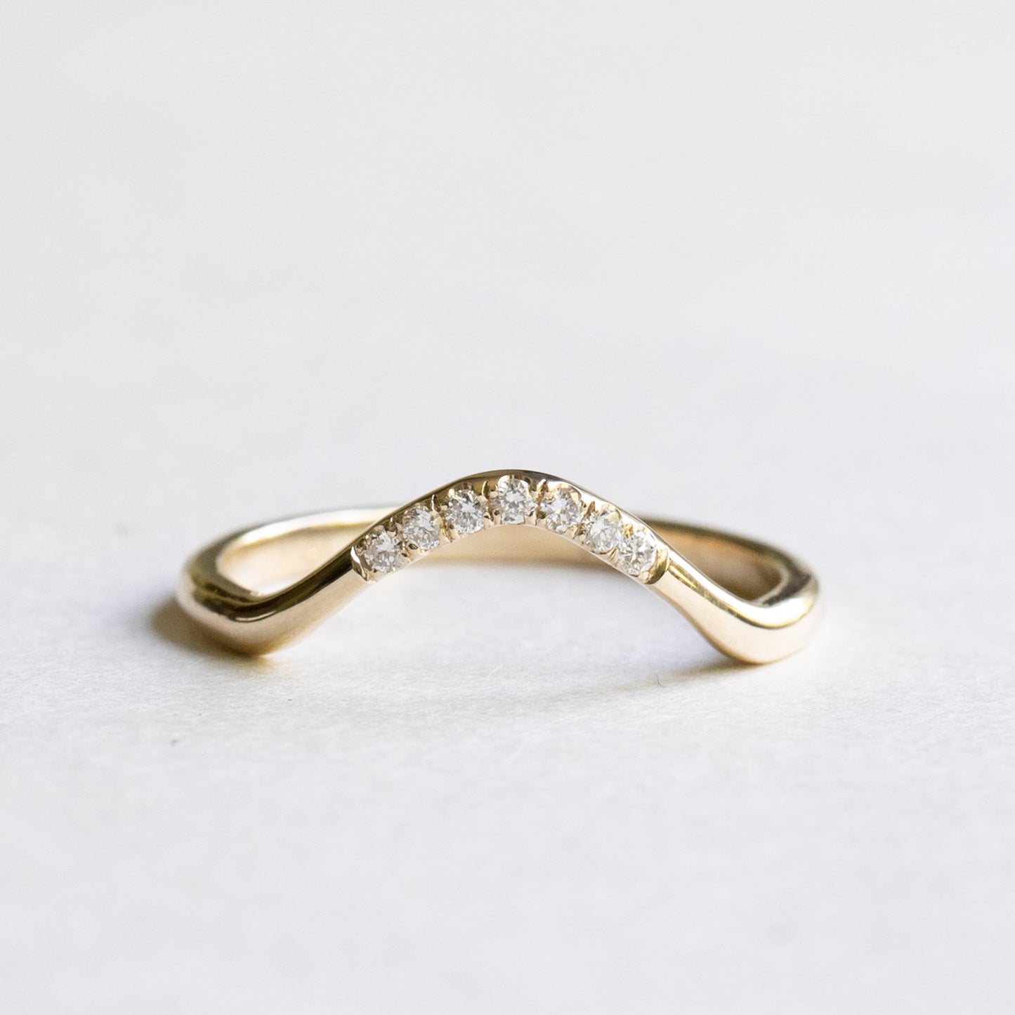 14K Diamond Chevron Ring