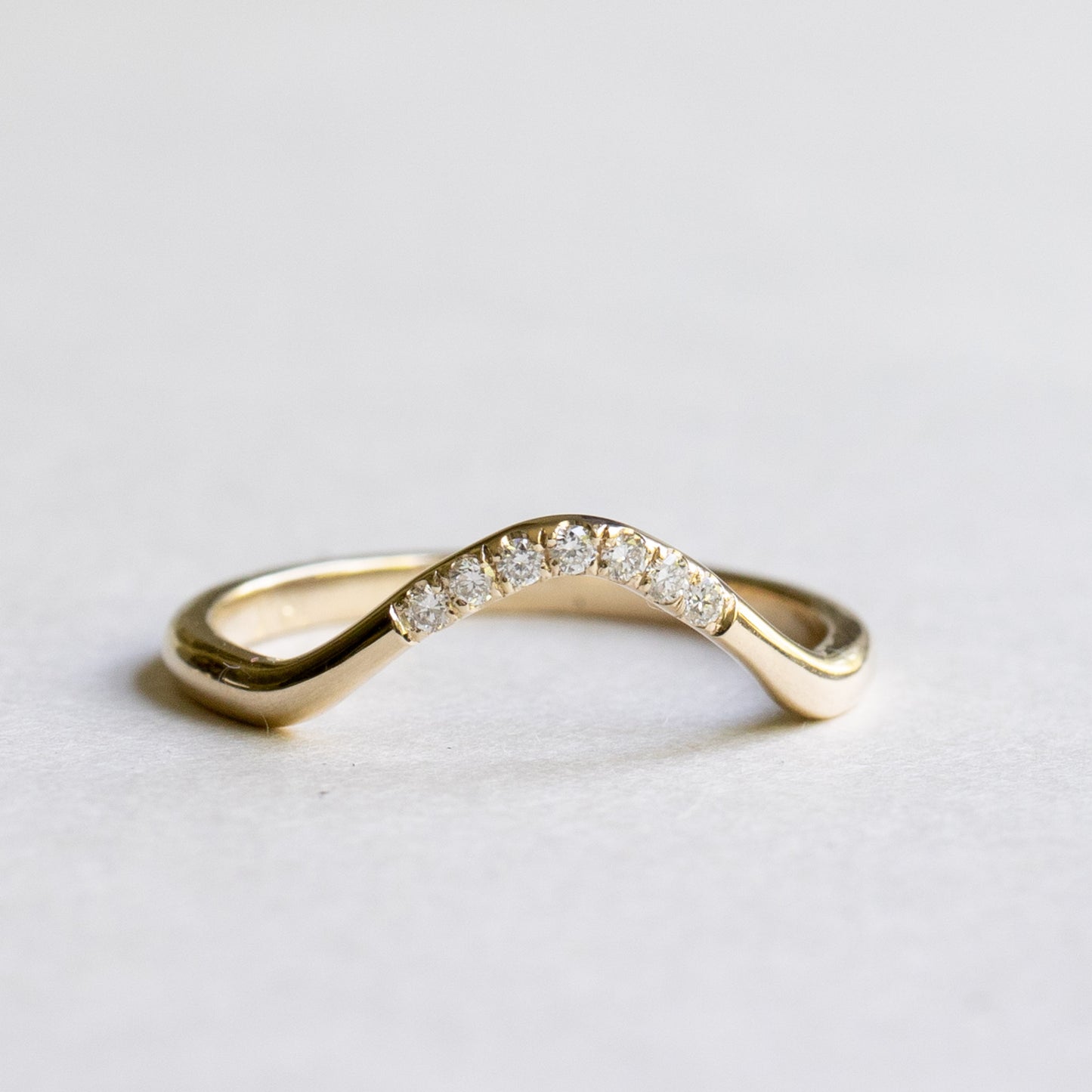 14K Diamond Chevron Ring