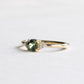 14K Teal Sapphire Ring