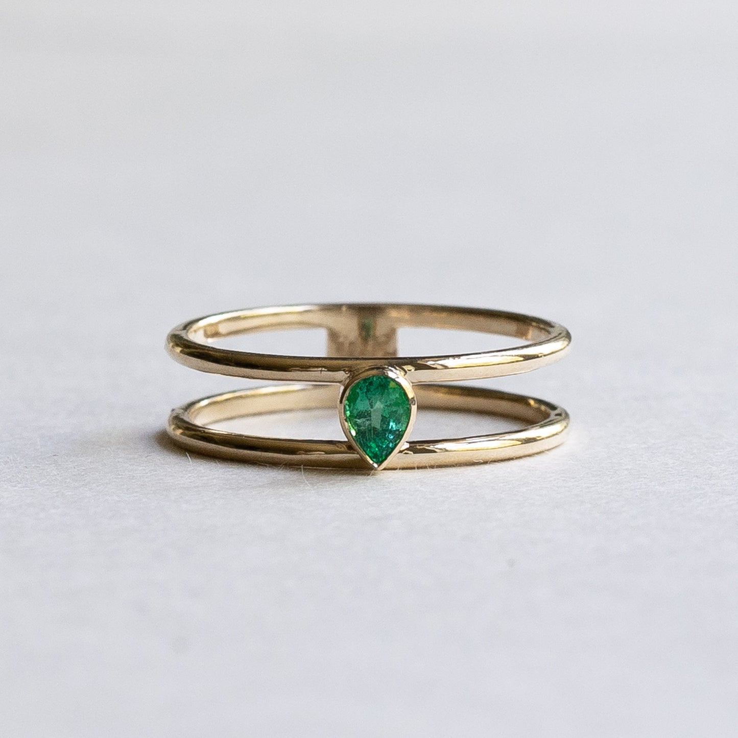 14K Open Emerald Ring