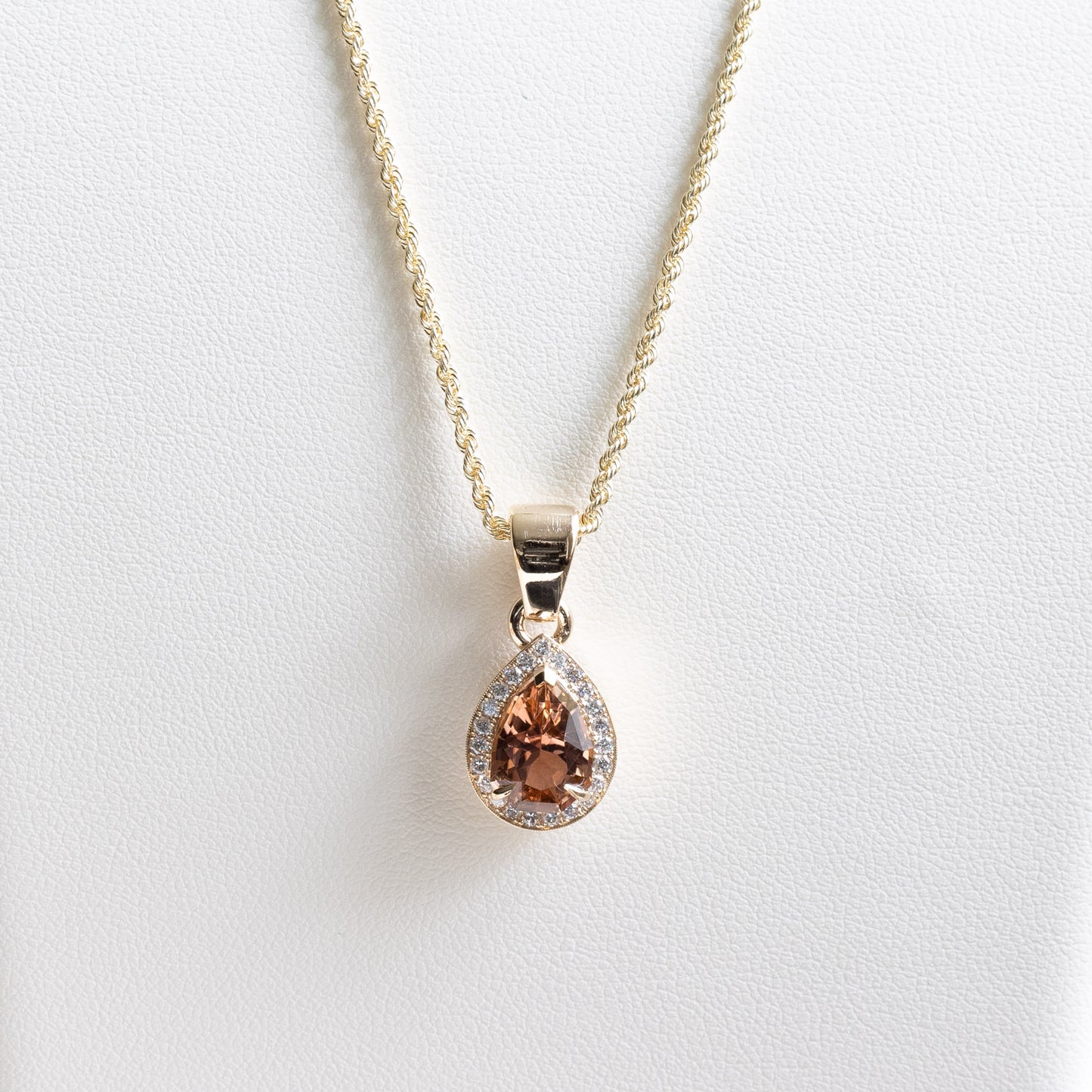 14k Fancy Pear Tourmaline Necklace