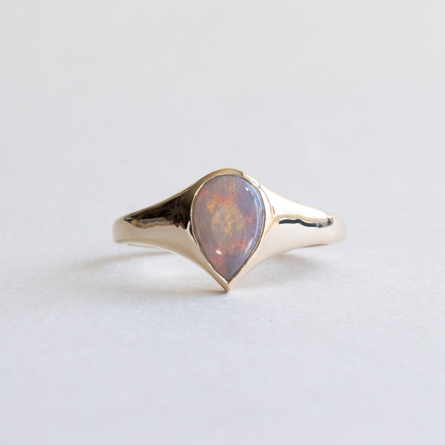 Australian Pear Opal Ring