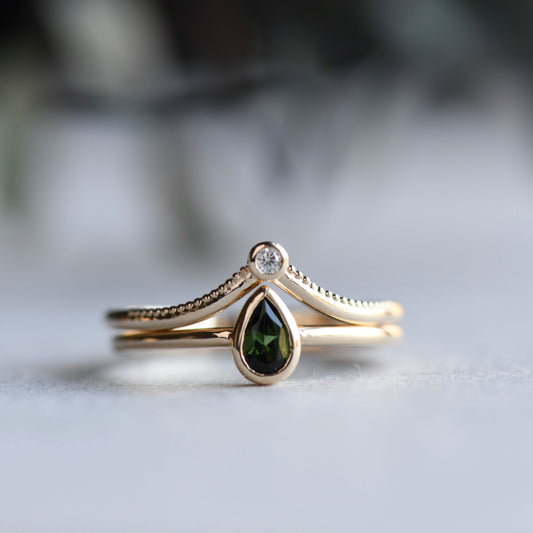 14K Tourmaline Ring Set