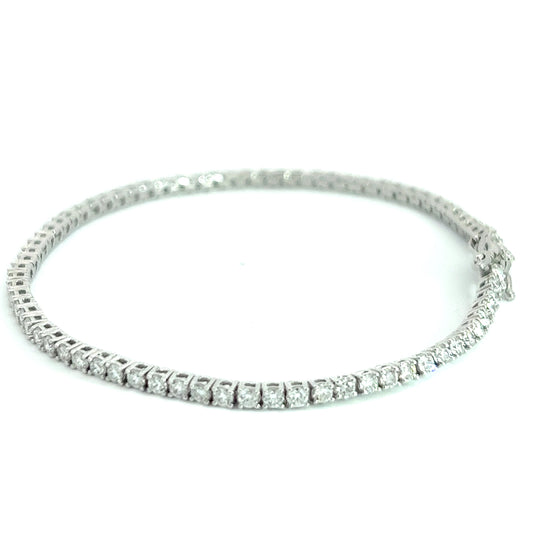 14K White 2 ct Diamond Tennis Bracelet (7 inches)