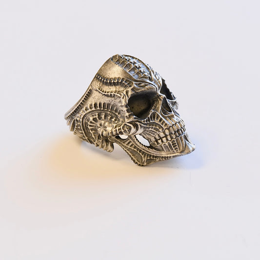 925 Sterling Silver Oxidized Skull Ring